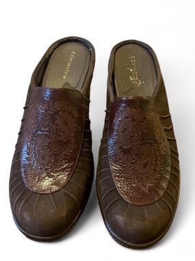 Covington Dark Brown Embossed Leather Slip-On Loafers